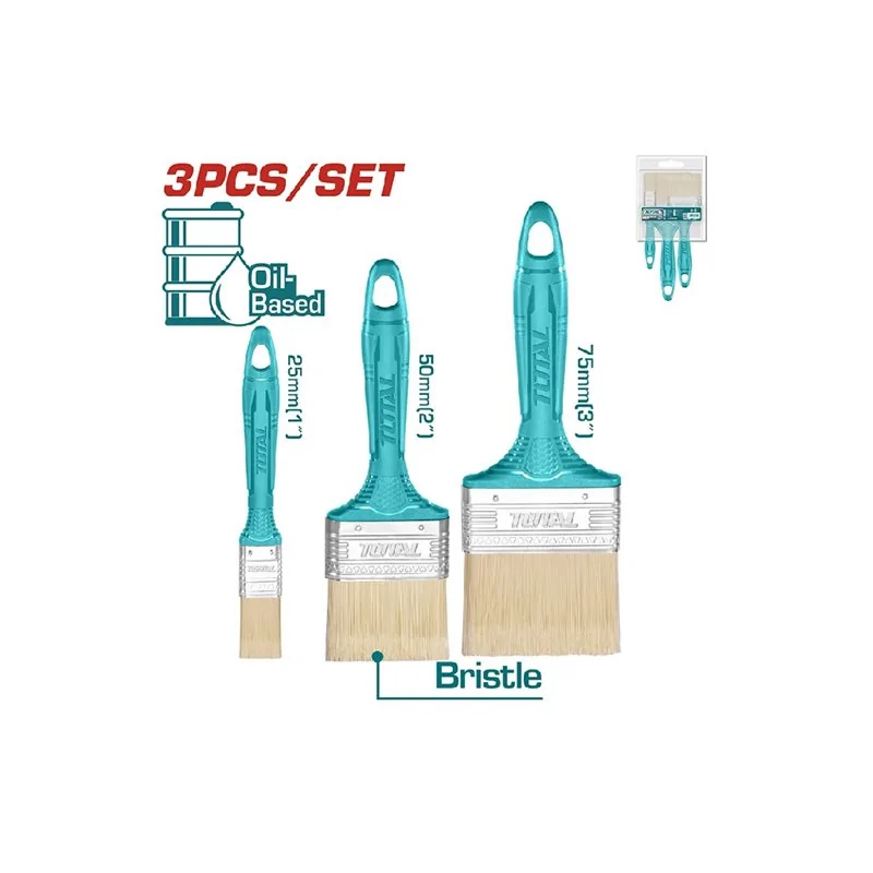 SET 3 PENNELLI SETOLA TOTAL