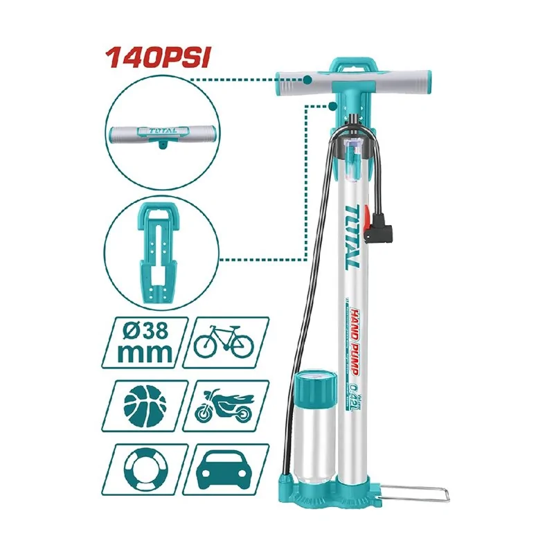 POMPA GONFIAGGIO MANUALE TOTAL