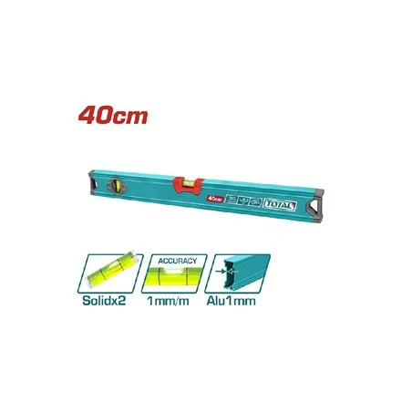 LIVELLA ALLUMINIO 2 BOLLE CM 40 TOTAL