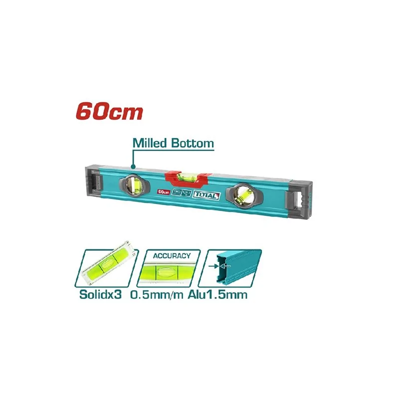LIVELLA BILATERALE 3 BOLLE CM 60 TOTAL