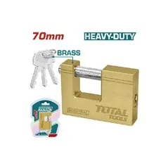 LUCCHETTO SERRANDA OTTONE MM 70 CON 3 CHIAVI TOTAL