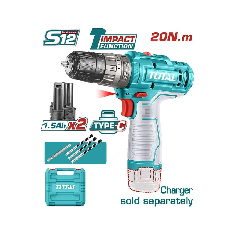 copy of TRAPANO PERCUSSIONE 12V CON 2 BATTERIE 1,5AH TOTAL