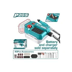 MINIDRILLER 20V CON 40 ACCESSORI SENZA BATTERIA TOTAL