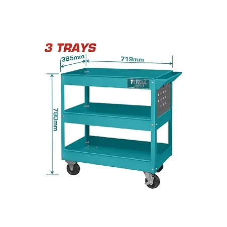 copy of CARRELLO PORTA UTENSILI 3 PIANI MM 718X365X780 TOTAL