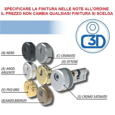copy of MOTTURA C3D CHIAVE-PREDISPOSIZIONE POMOLO REGOLABILE KIT CILINDRO PIU' DEFENDER