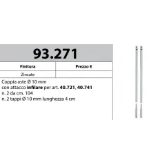 MOTTURA 93.271 ASTE CON PUNTALE Ø10 PER SERRATURE SERIE 40