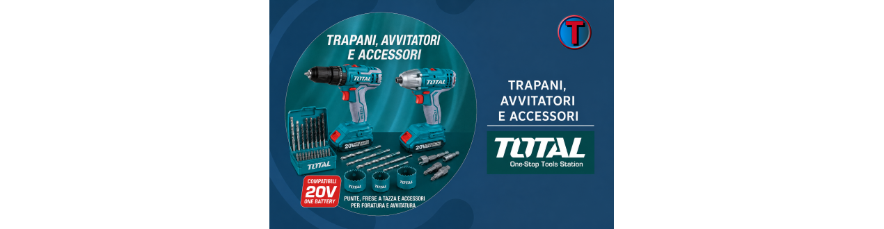 Trapani e Avvitatori TOTAL, Punte e Accessori | Tre A