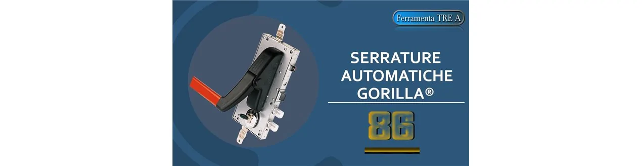 Serrature a chiusura automatica GORILLA con sblocco d'emergenza